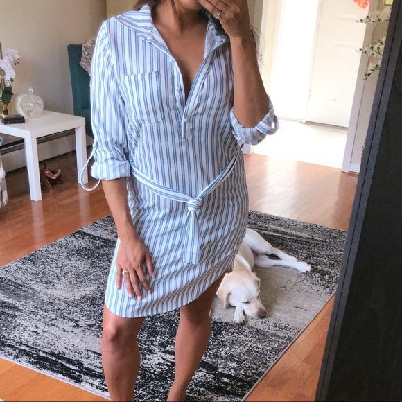 Dresses & Skirts - CASSI Striped collard dress